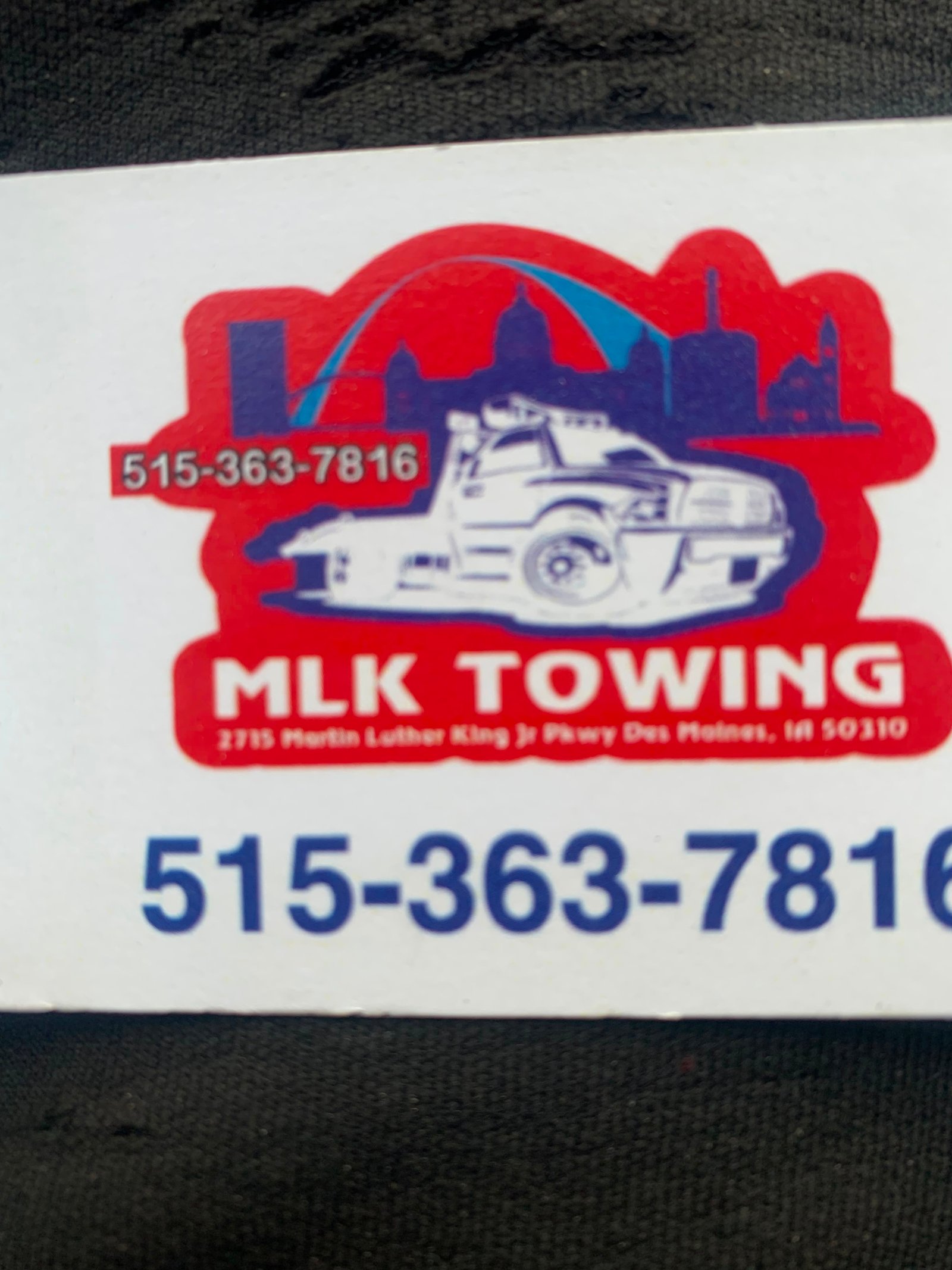 MLK Towing Service Logo